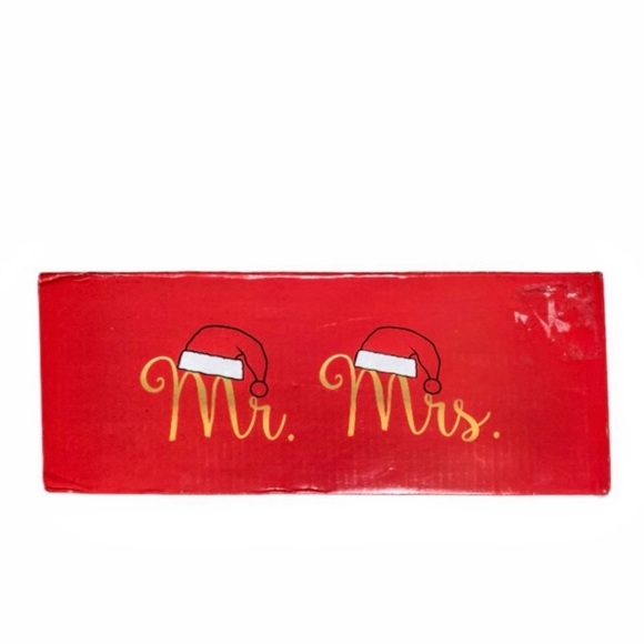 NIB Mr. & Mrs. White, Red and Black Christmas Mugs Set of 2 - Picture 2 of 9